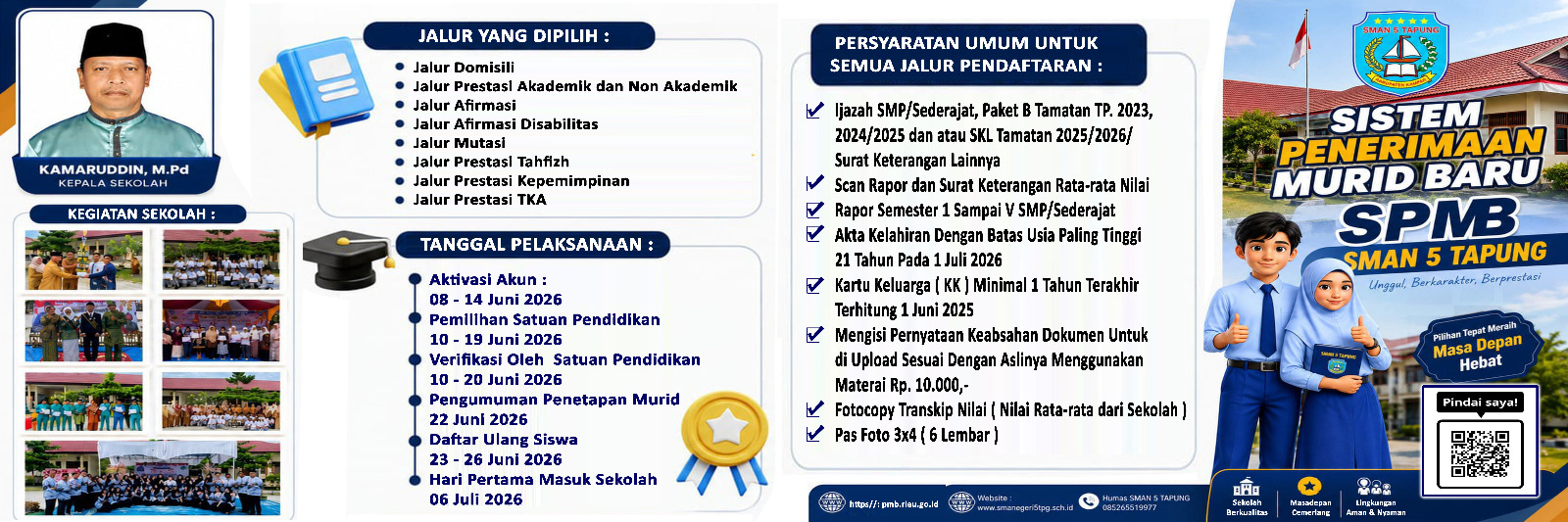 PENGUMUMAN SPMB SMA NEGERI 5 TAPUNG TAHUN PELAJARAN 2026/2027